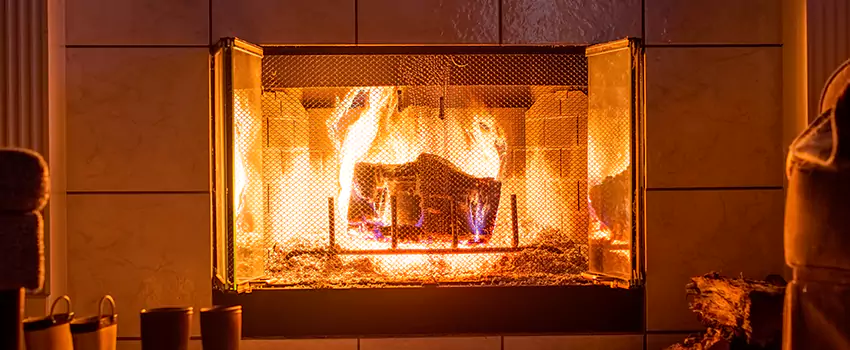 Mendota Hearth Landscape Fireplace Installation in Huntington Station, New York