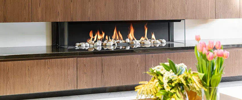 Double-height Fireplace Design Refurbishment in Huntington Station, New York